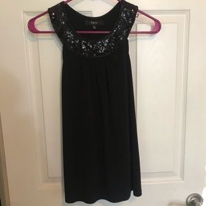 Black Sequin Tank Top